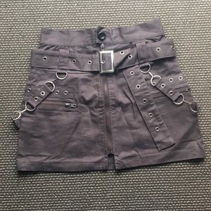 Carmar grey/brown mini skirt